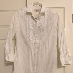 Weekend Max Mara Beaded Embroidered Linen Tunic